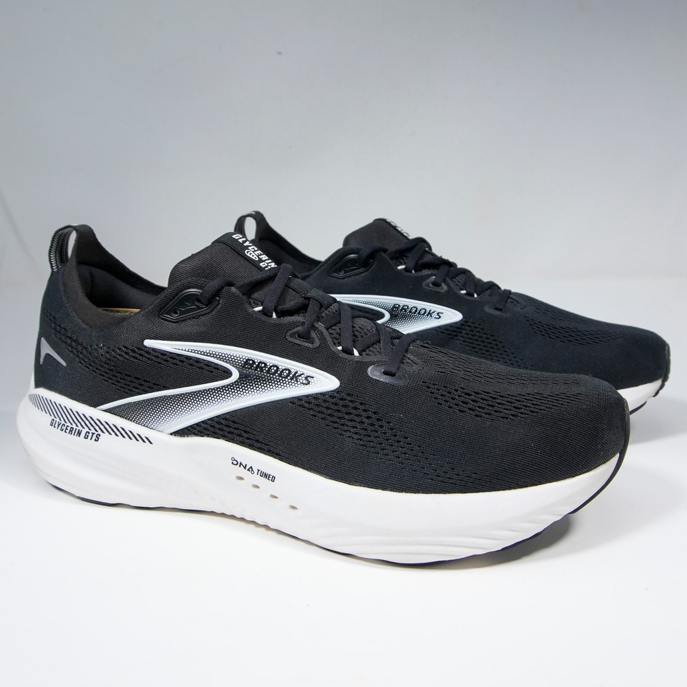 Brooks Glycerin GTS 22 Mens Running Shoes Black White DNA Tune LOFT Support 15D